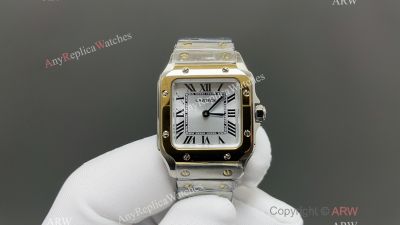 CLF Cartier Santos TT YG Band Swiss Quartz Movement 27*34.5*7.4mm Watch